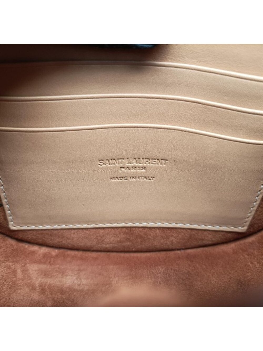 Saint Laurent Kaia Small Beige Leather Shoulder Bag - Picture 10 of 16
